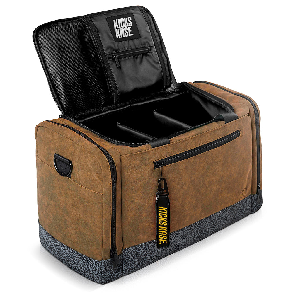 Suede Kicks Kase Duffle (Mocha Brown/Black)
