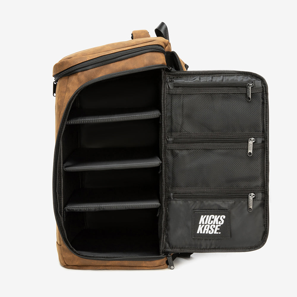 Suede Kicks Kase Backpack (Mocha Brown/Black)