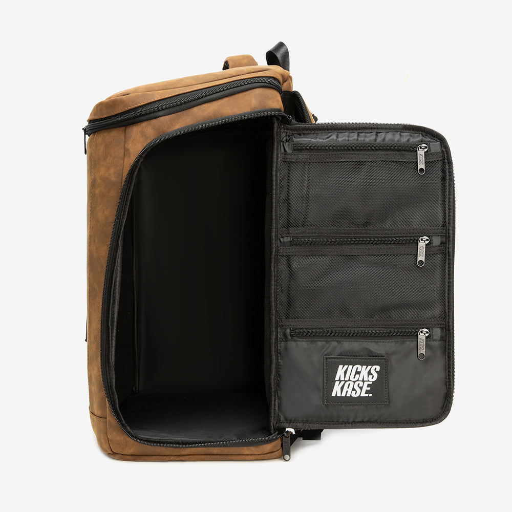Suede Kicks Kase Backpack (Mocha Brown/Black)