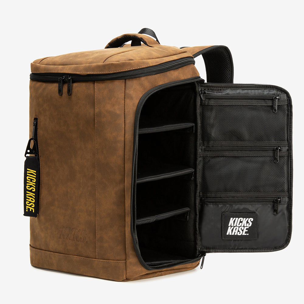 Suede Kicks Kase Backpack (Mocha Brown/Black)
