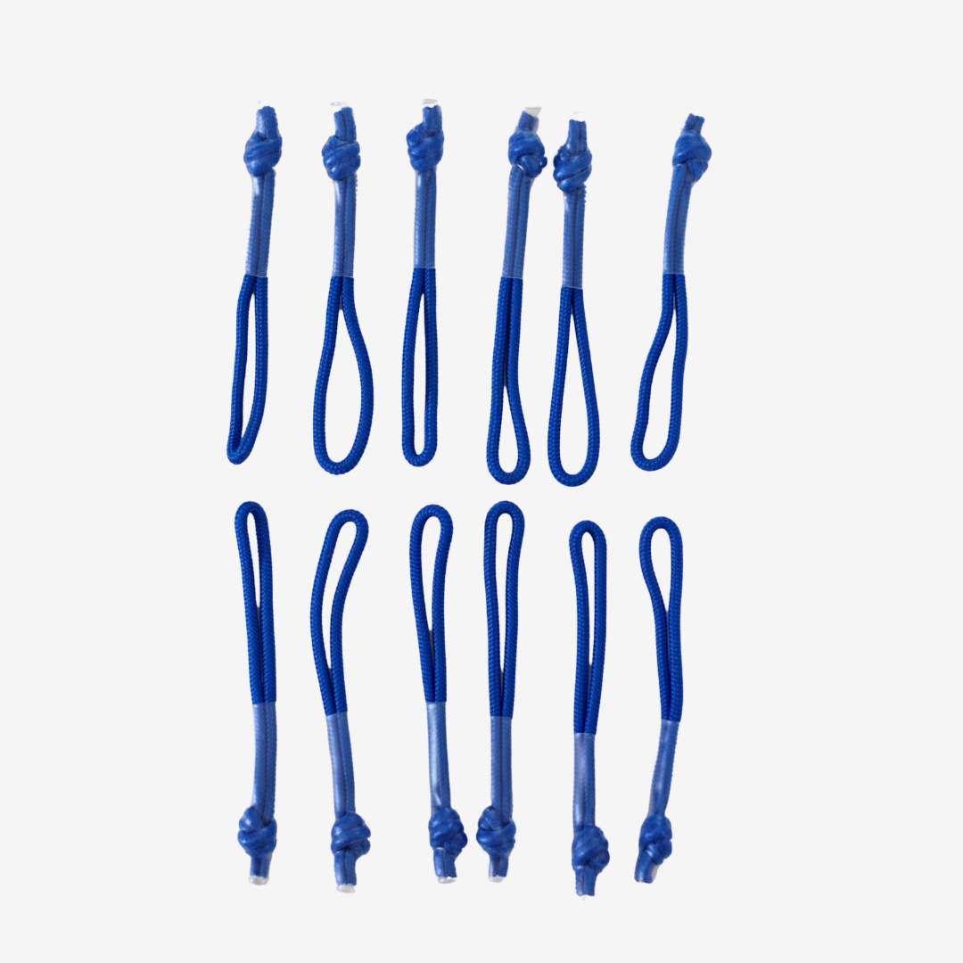 KXKS blue zipper pulls. Great for our travel duffle or basketball backpacks