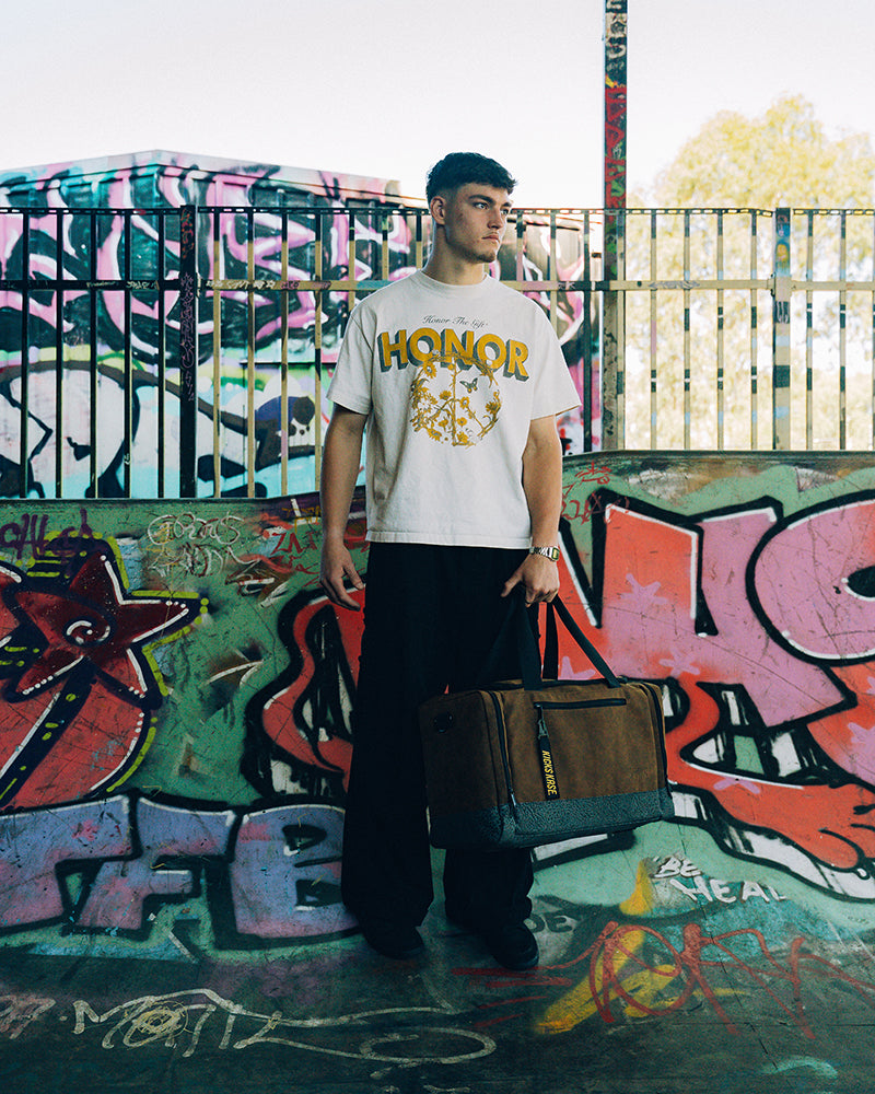 Suede Kicks Kase Duffle (Mocha Brown/Black)