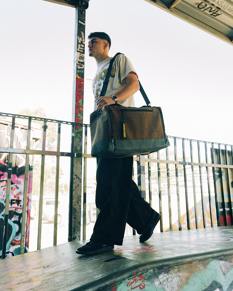 Suede Kicks Kase Duffle (Mocha Brown/Black)