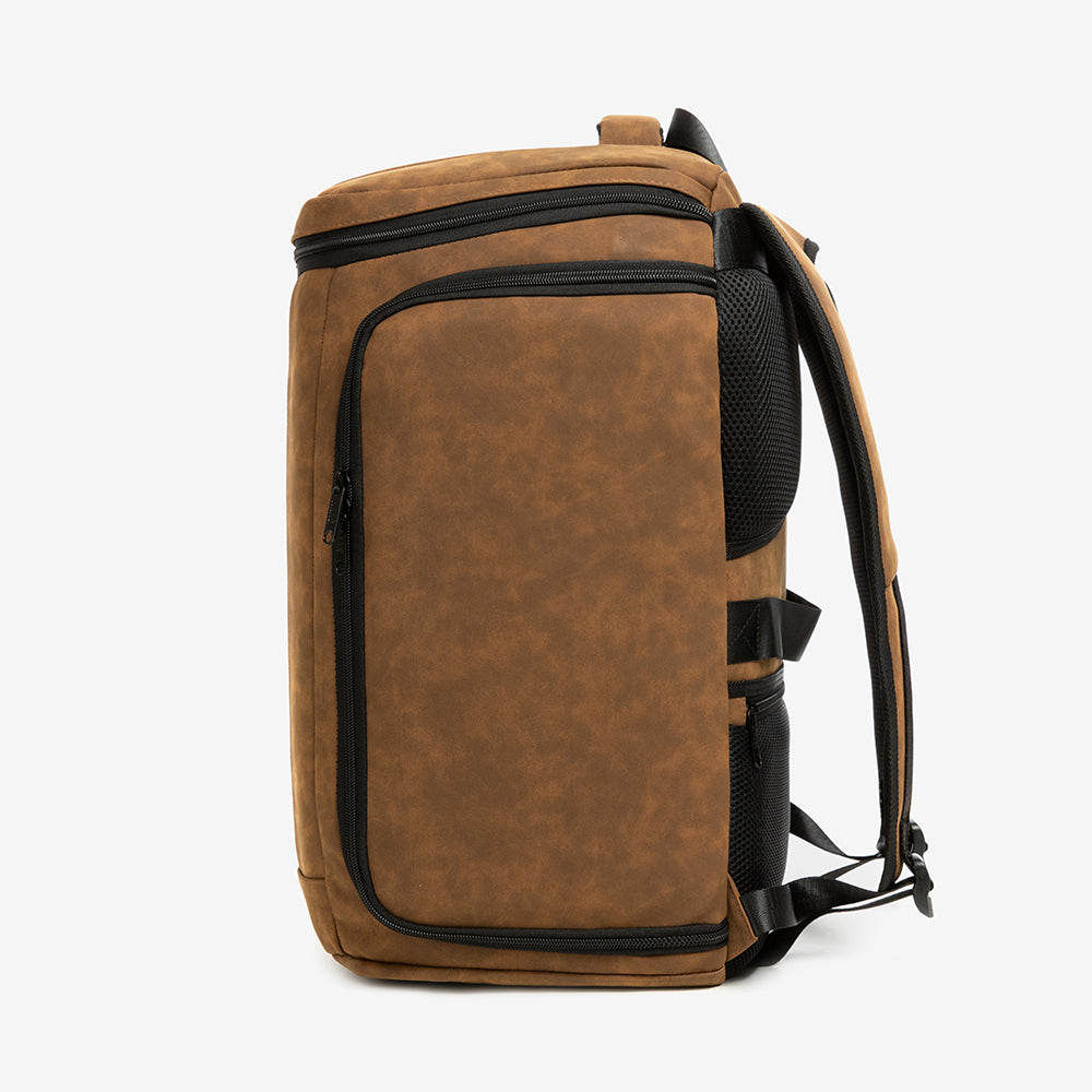 Suede Kicks Kase Backpack (Mocha Brown/Black)