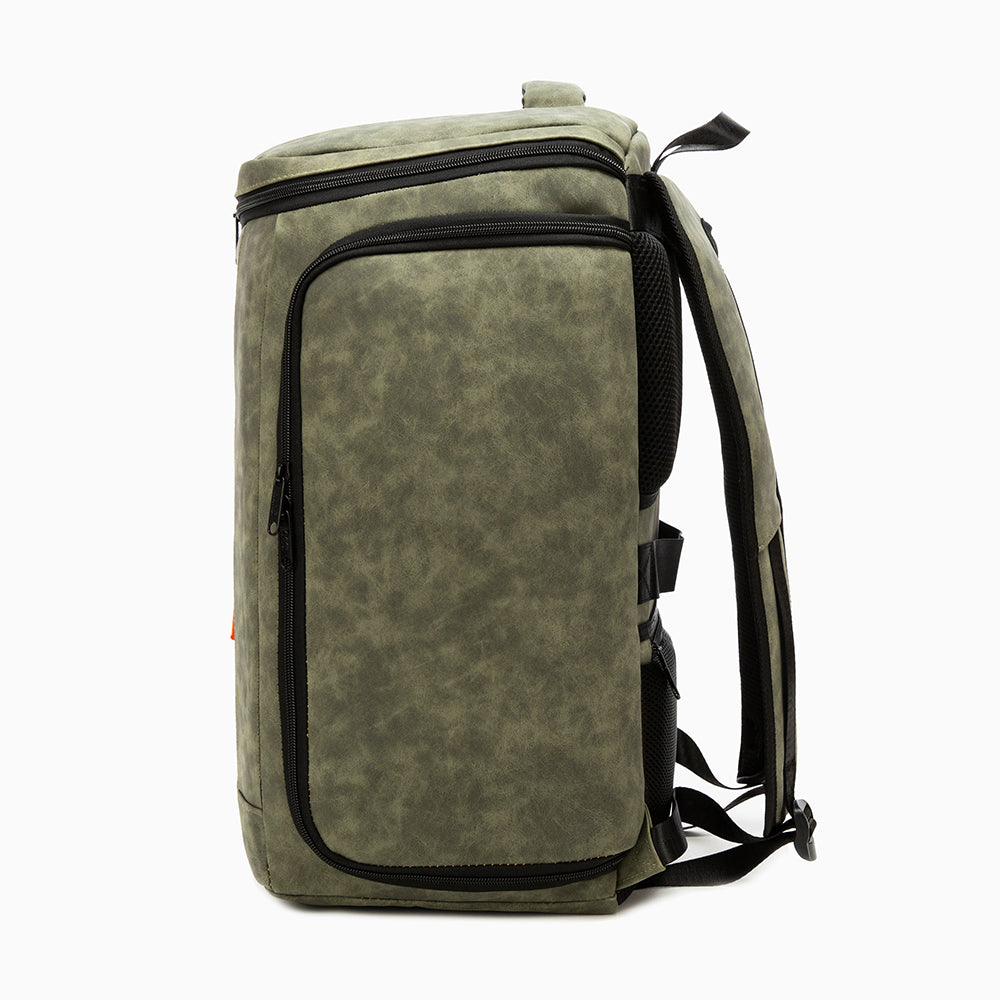 Suede Kicks Kase Backpack (Olive Green/Orange)