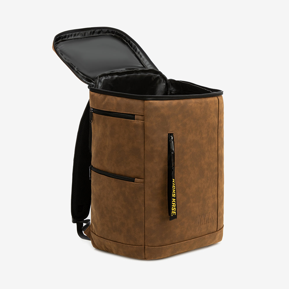 Suede Kicks Kase Backpack (Mocha Brown/Black)