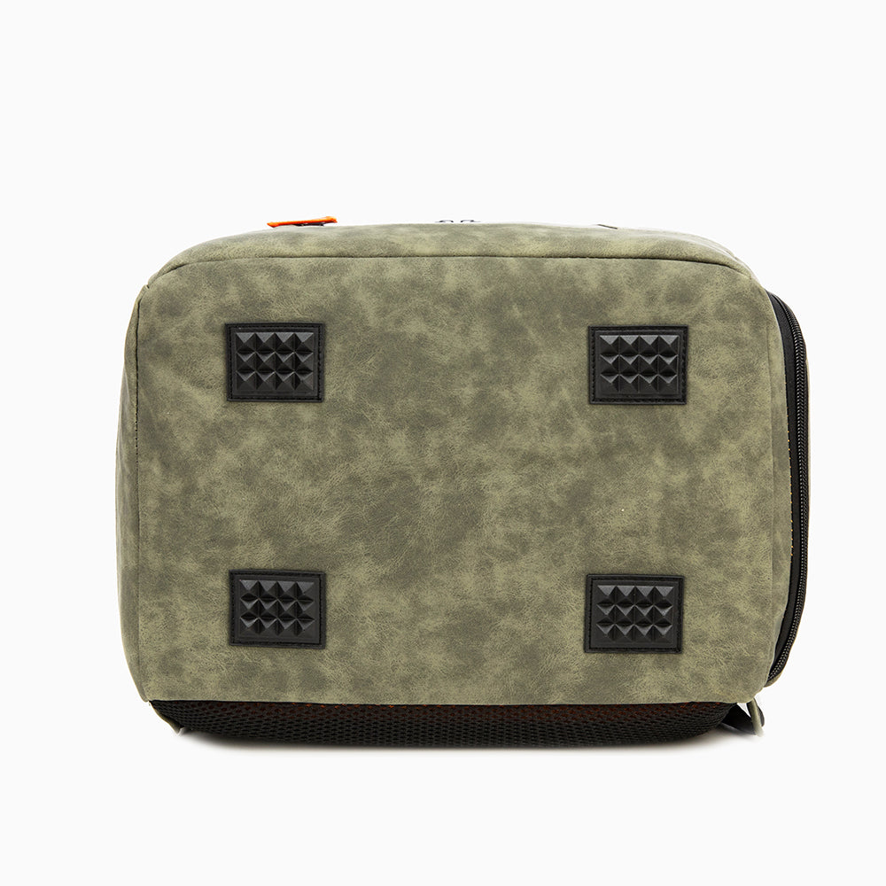 Suede Kicks Kase Backpack (Olive Green/Orange)