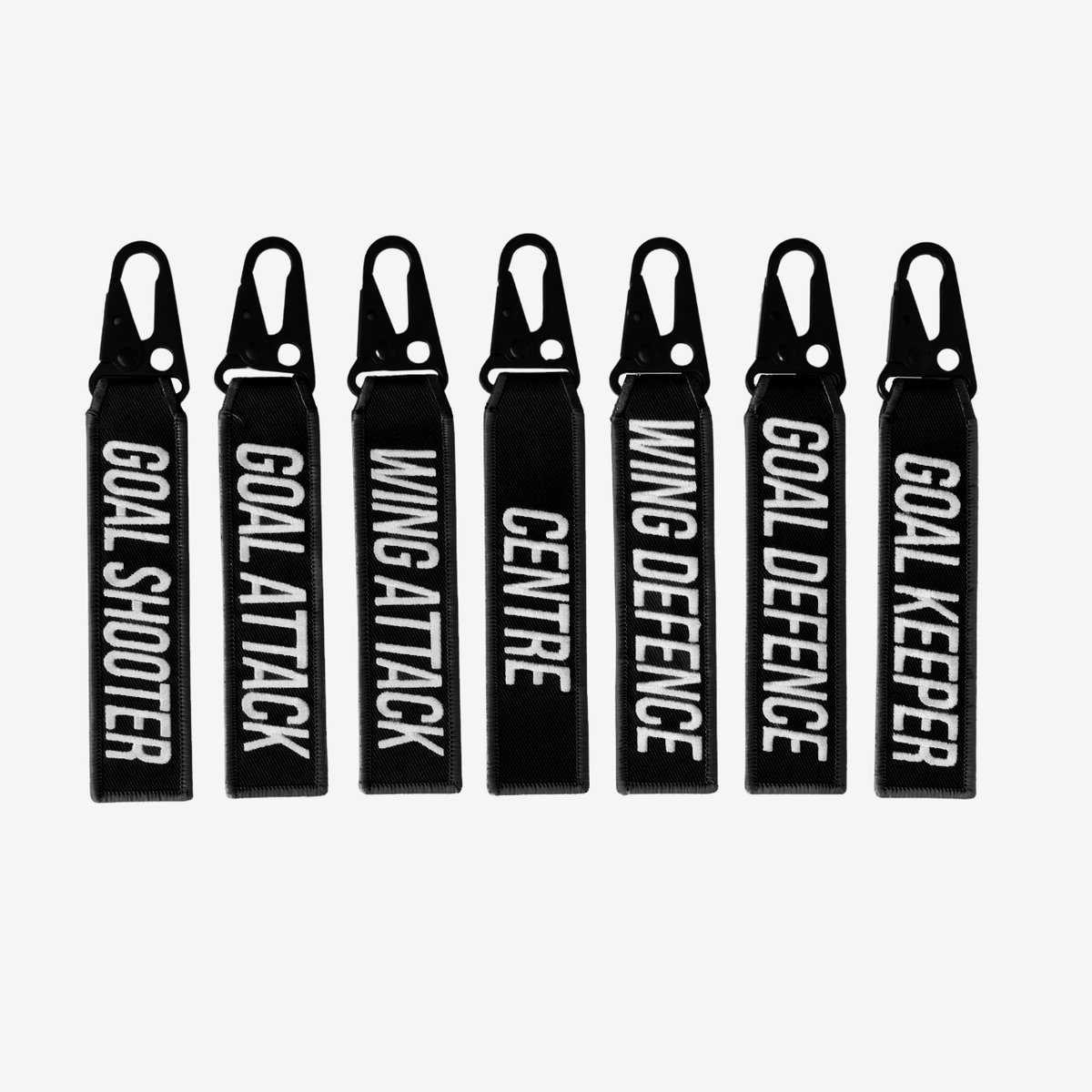Netball Positions Key Tag (Black)