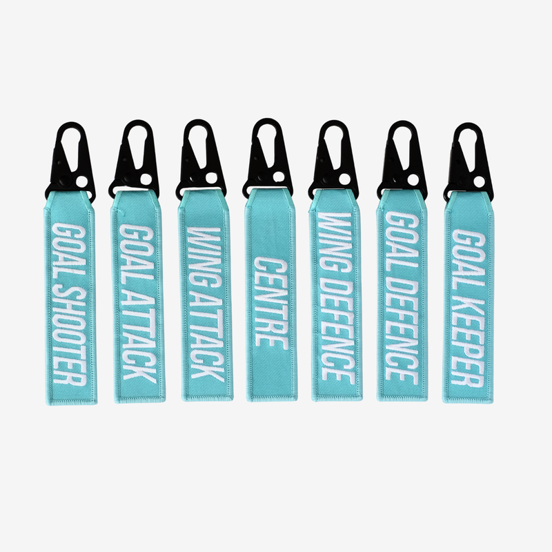 Netball Positions Key Tag (Aqua)