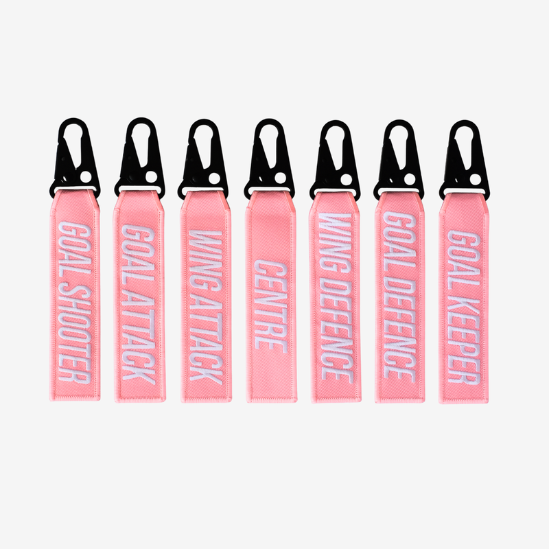Netball Positions Key Tag (Baby Pink)
