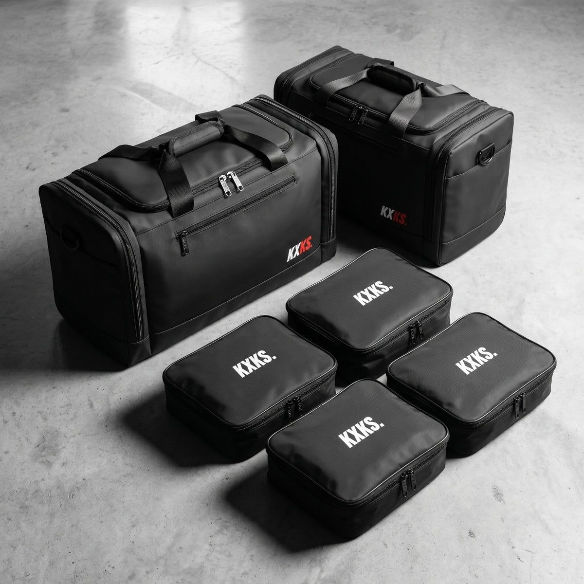 KXKS. Travel Duffle Bags used for basketball and netball with 4 packing cubes